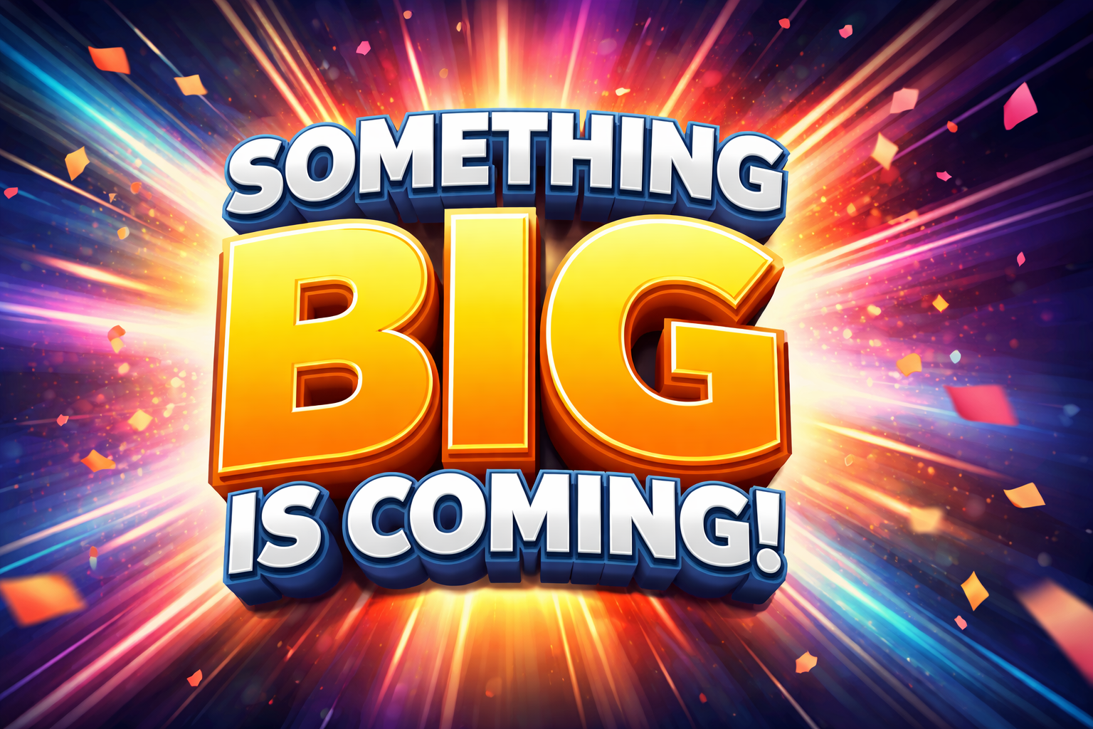 SOMETHING BIG IS COMING!